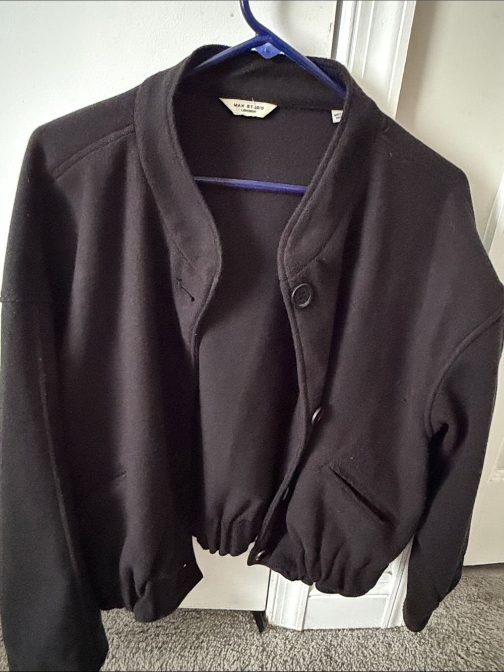 Max Studio Black Bomber-Style Jacket